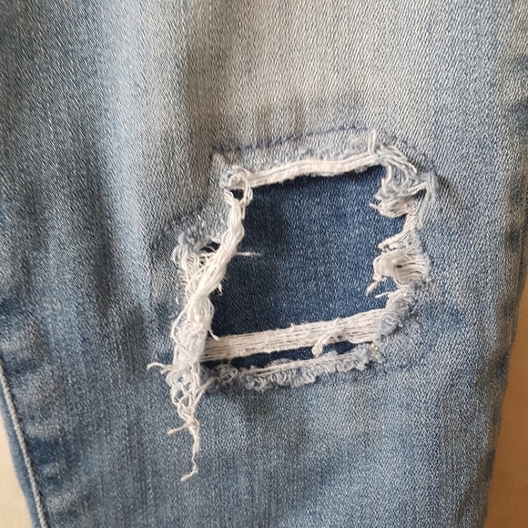 Adriano Goldschmied the Middi Ankle Distressed Mid Rise Skinny Blue Jeans - Picture 10 of 16